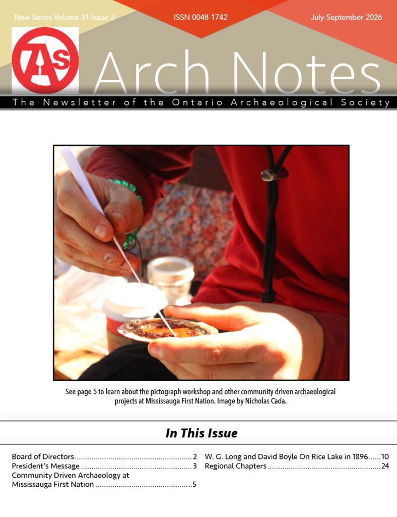 Cover of the most recent arch notes showing traditional activity